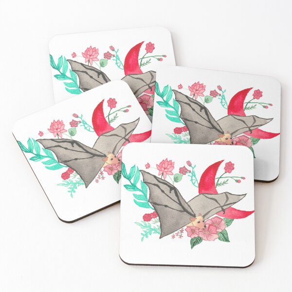 Item preview, Bat at Blood Moon, white designed and sold by Sonderblume.