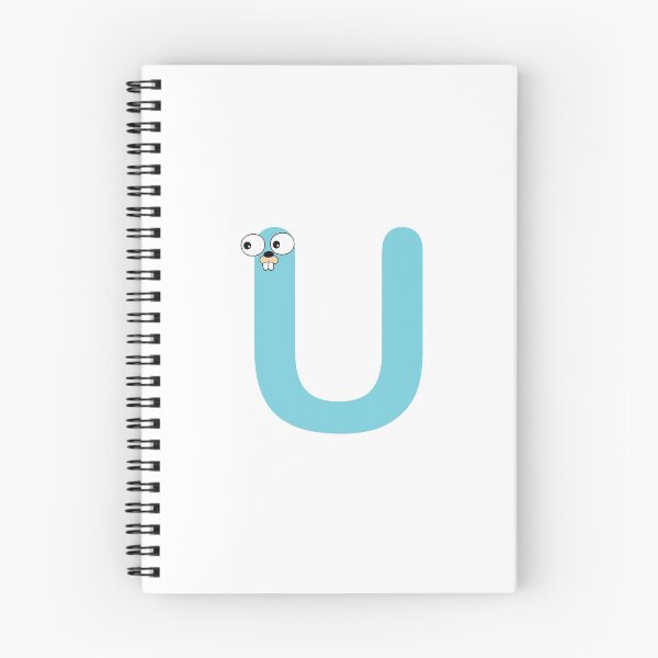 Item preview, Blue Go Lang Gopher Letter U designed and sold by codingpotato.