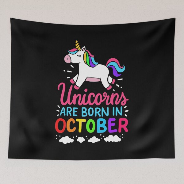 Item preview, Unicorns Are Born In October Birth Month Birthday Gift designed and sold by haselshirt.
