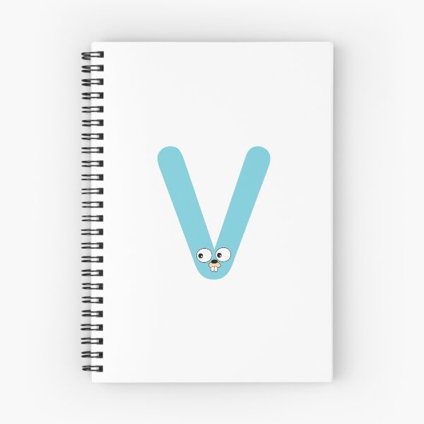 Item preview, Blue Go Lang Gopher Letter V designed and sold by codingpotato.