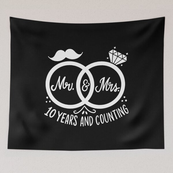 Item preview, 10th Wedding Anniversary - Mr. And Mrs 10 Years Married designed and sold by haselshirt.