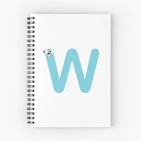 Item preview, Blue Go Lang Gopher Letter W designed and sold by codingpotato.