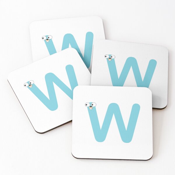 Item preview, Blue Go Lang Gopher Letter W designed and sold by codingpotato.