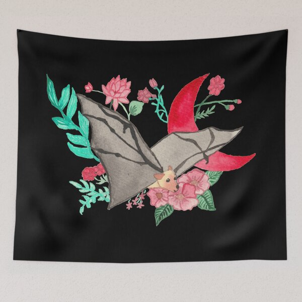 Item preview, Bat at Blood Moon, black designed and sold by Sonderblume.