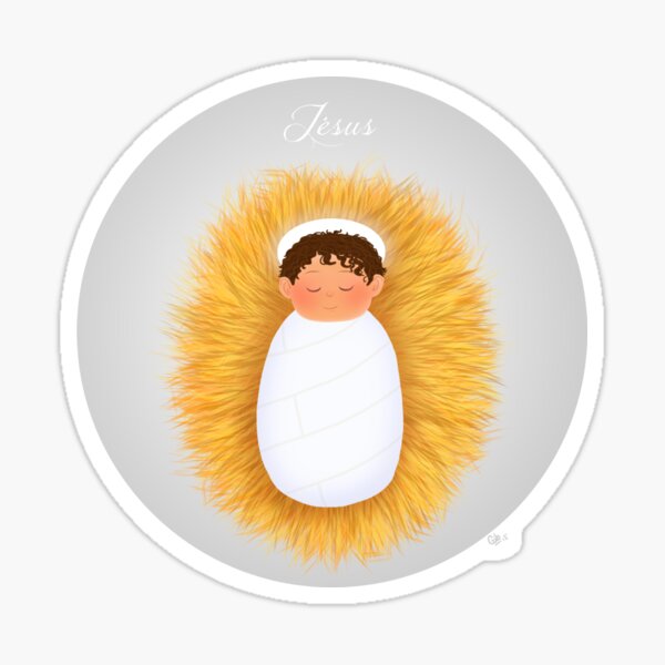 Baby Jesus greeting card Sticker