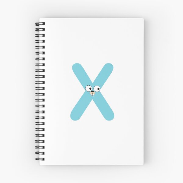Item preview, Blue Go Lang Gopher Letter X designed and sold by codingpotato.