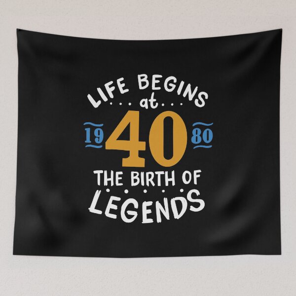Item preview, 40th Birthday Life Begins At 40, Legends Born 1980 designed and sold by haselshirt.