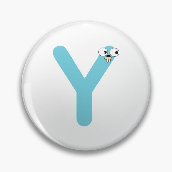 Aperçu de l'œuvre Lettre Y bleu Go Lang Gopher créée et vendue par codingpotato.