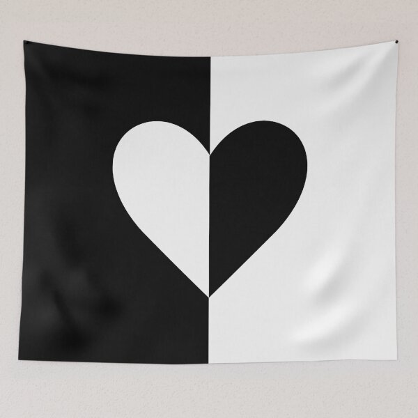 Item preview, Half-hearted: Classic Black and White heart inverted colours designed and sold by Deegital18.