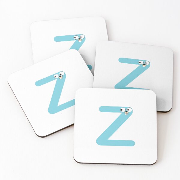 Item preview, Blue Go Lang Gopher Letter Z designed and sold by codingpotato.