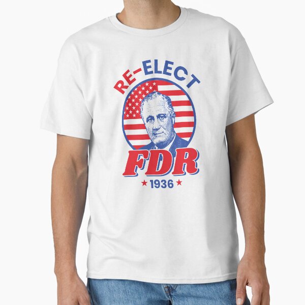 Artikel-Vorschau von Demokrat der FDR-Kampagne gewählt Präsident Franklin Roosevelt wieder, designt und verkauft von The Junto Shop.