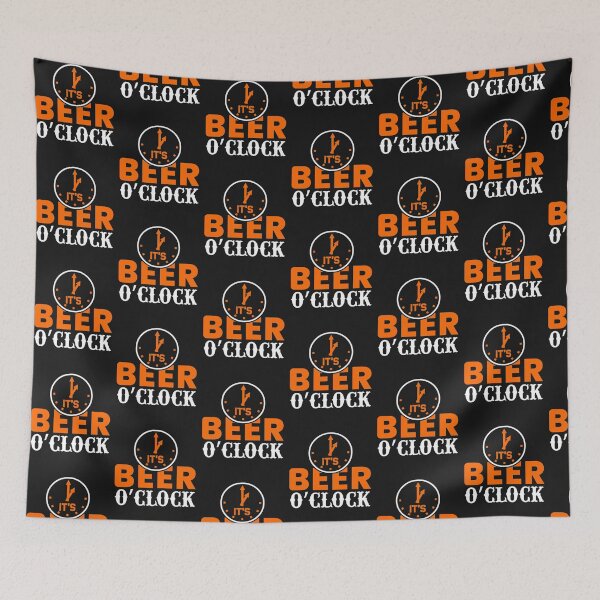 Item preview, It's Beer O'clock, funny gift for beer lovers designed and sold by BRtisticDesigns.