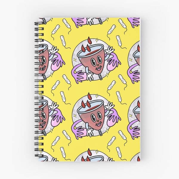 Item preview, Cute Retro Style Menstrual Cup Period Pattern Yellow designed and sold by PosyAndPetrova.
