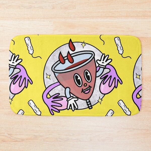 Item preview, Cute Retro Style Menstrual Cup Period Pattern Yellow designed and sold by PosyAndPetrova.