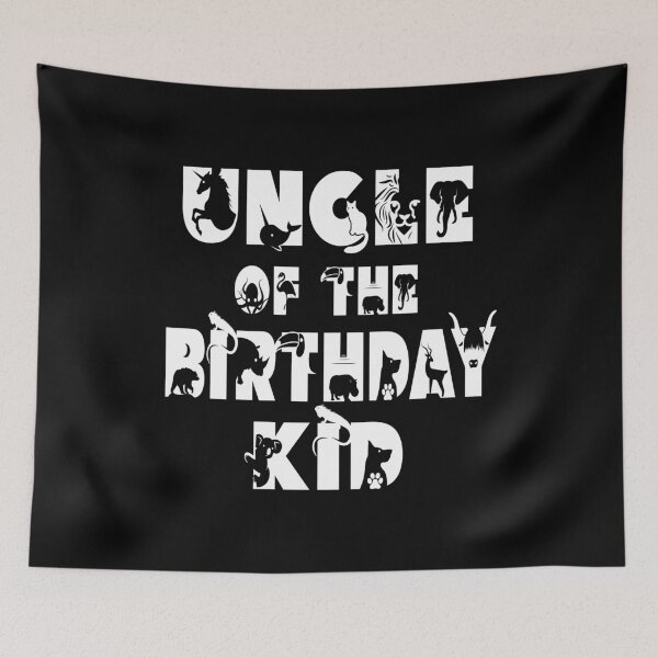 Item preview, Uncle Of The Birthday Kid Zoo Theme Animal Party graphic designed and sold by Grabitees.