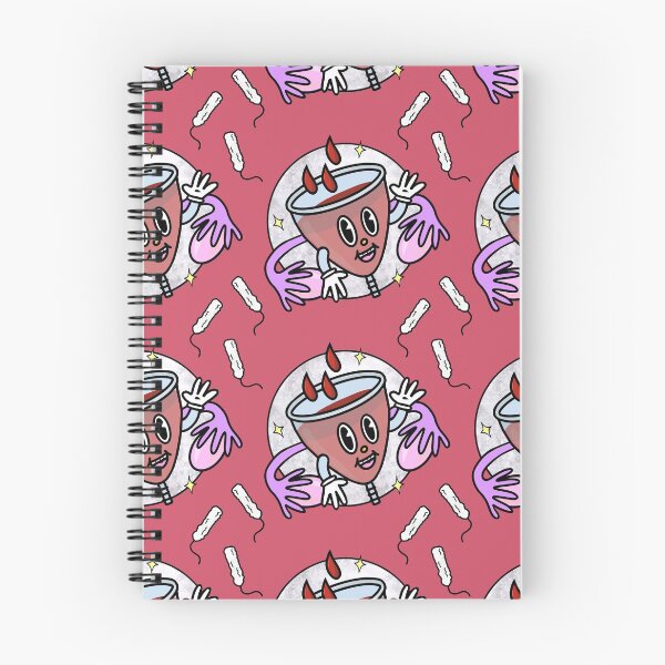 Item preview, Cute Retro Style Menstrual Cup Period Pattern Red designed and sold by PosyAndPetrova.