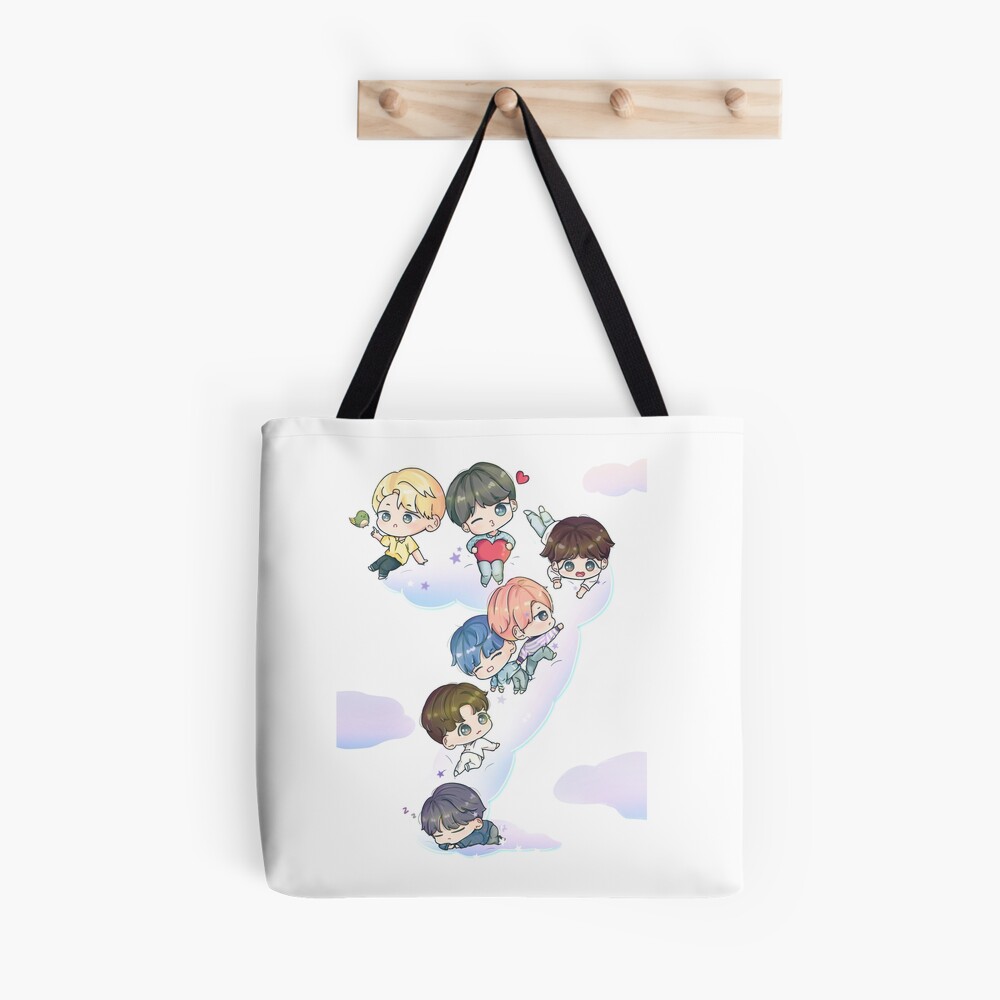 Donald Duck canvas tote bag BT21 Jungkook JHope Jimin Taehyung RM Jin Suga