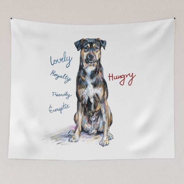 Item preview,  Black dog on sitting pose. designed and sold by hadkhanong.