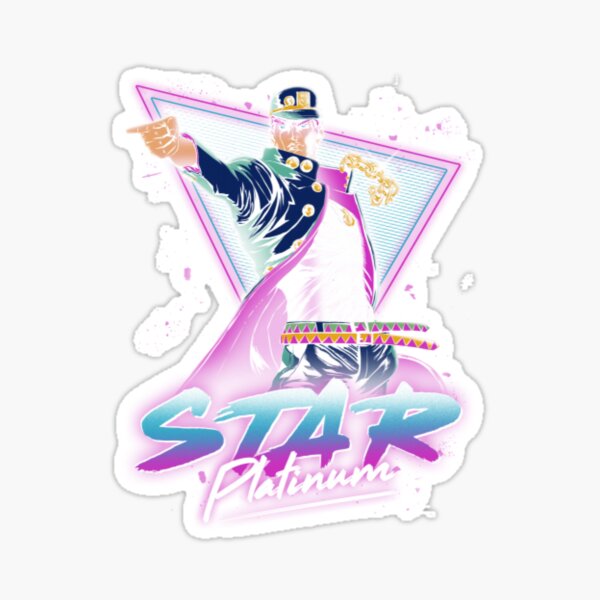 Star Platinum 80s Vibe Pegatina