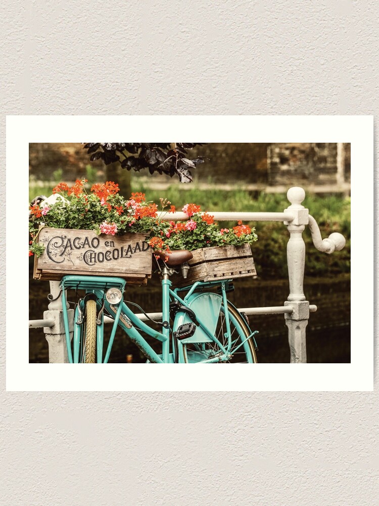 Download Old Bicycle With Flowers Art Print By Keepchoice Redbubble