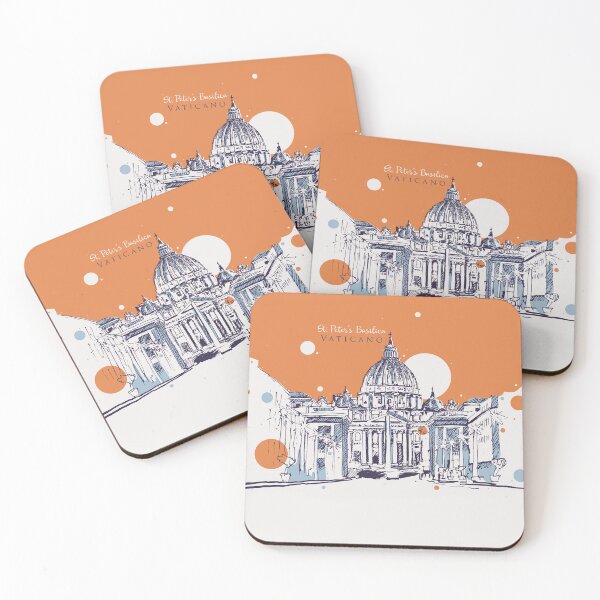 Item preview, St. Peter's Basilica Vatican Vector Print designed and sold by lapaz.