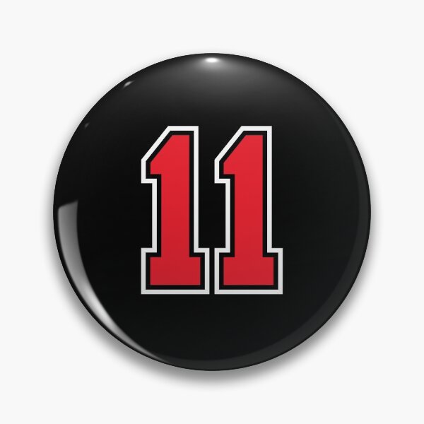 Artikelvorschau, 11 Black Red eleven Number Jersey entworfen und verkauft von infrontofyou.