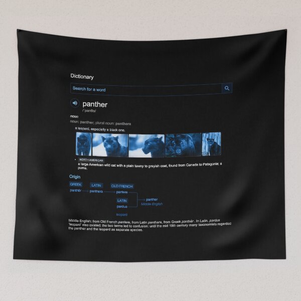 Item preview, Panther dictionary definition  designed and sold by Long Exposure.
