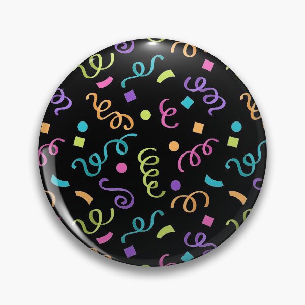 Item preview, Colorful Confetti Swirl Confetti Sprinkles on Black designed and sold by funnytshirtemp.