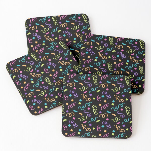 Item preview, Colorful Confetti Swirl Confetti Sprinkles on Black designed and sold by funnytshirtemp.