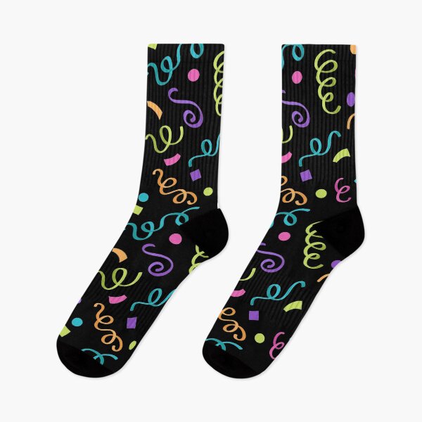 Item preview, Colorful Confetti Swirl Confetti Sprinkles on Black designed and sold by funnytshirtemp.