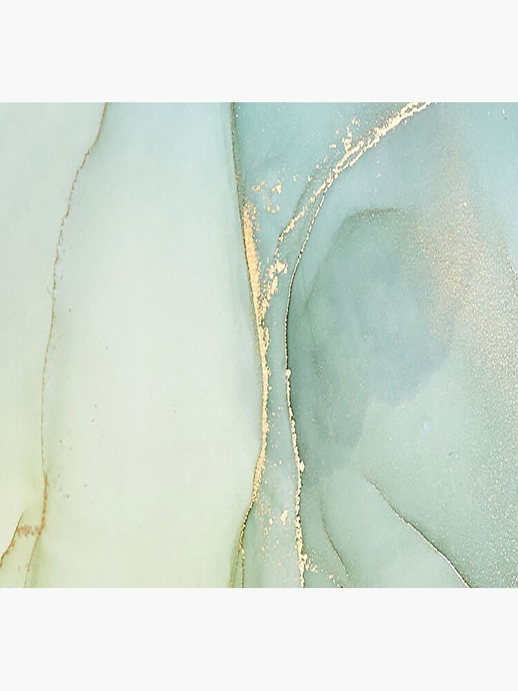 Soft Green Marble With Gold by huschelinchen
