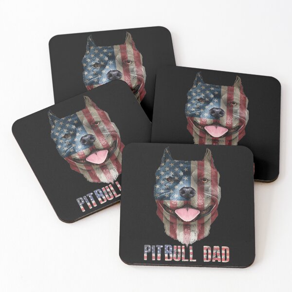Item preview, Pitbull Dad American Flag 4th Of July Funny Pittie Dog Daddy Father Lover designed and sold by JohnnyBench73.