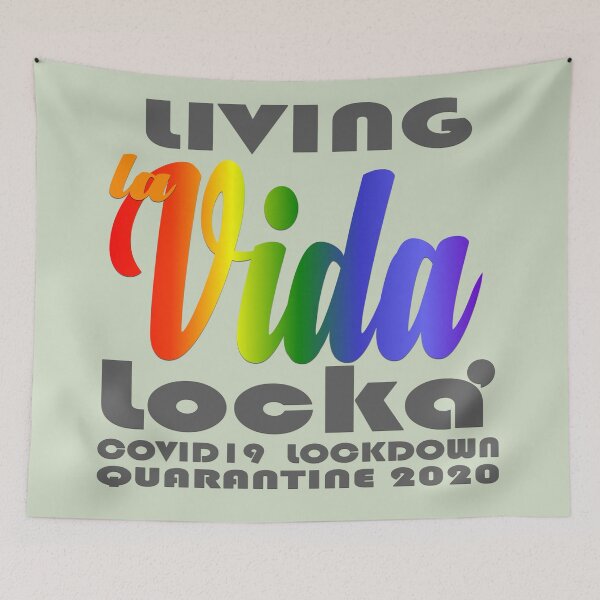 Item preview, OFFICIALLY  A QUARANTEEN - LIVING LA VIDA LOCKA' IN QUARANTINE 2020 (green) designed and sold by Cr1sV.