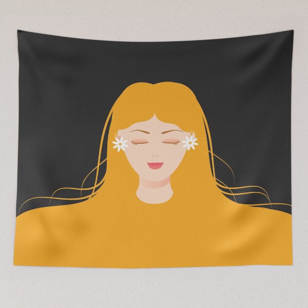 Item preview, Woman with yellow long hair illustration  designed and sold by stock matic.