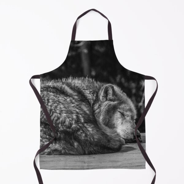 Item preview, Sleeping Grey Wolf In Black & White designed and sold by CClarkePhotos.