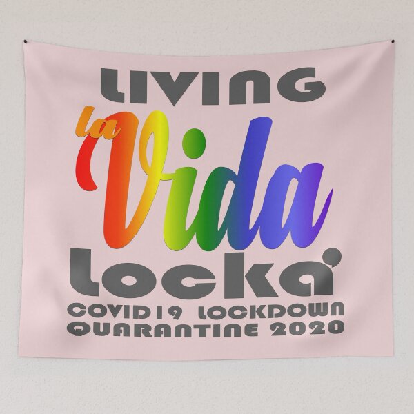Item preview, OFFICIALLY  A QUARANTEEN - LIVING LA VIDA LOCKA' IN QUARANTINE 2020 (pink) designed and sold by Cr1sV.