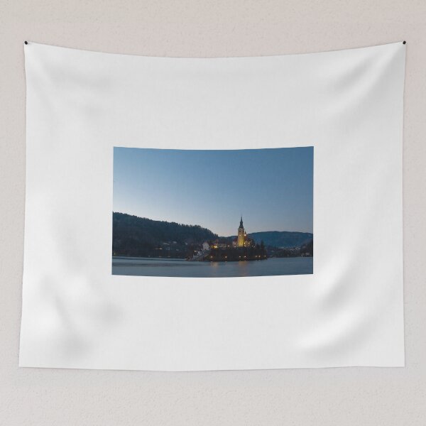 Item preview, Sunset at the lake of Bled designed and sold by pietrofoto.