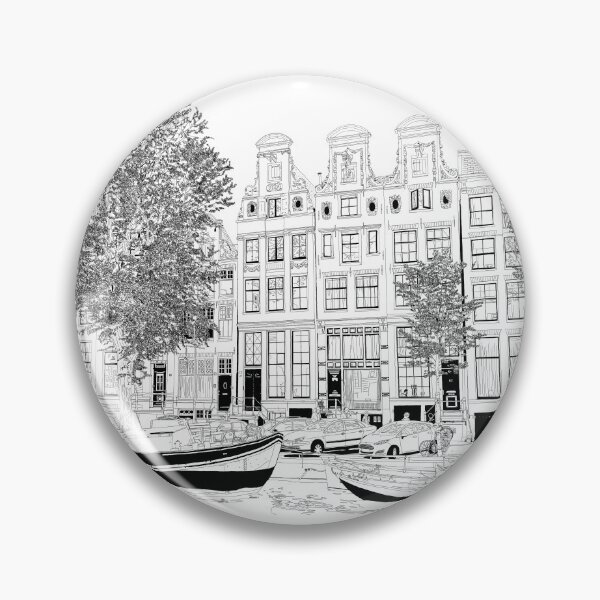 Item preview, Black & White File Line Drawing Amsterdam designed and sold by hendrikjan1958.