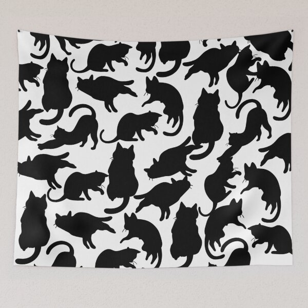 Item preview, black cat pattern designed and sold by Con Inspo.