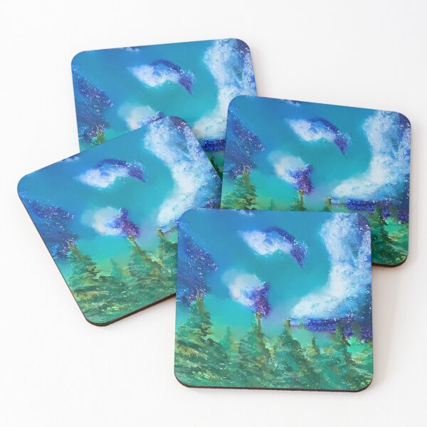 Item preview, blue sky and spruce green forest designed and sold by DaryaGeft.