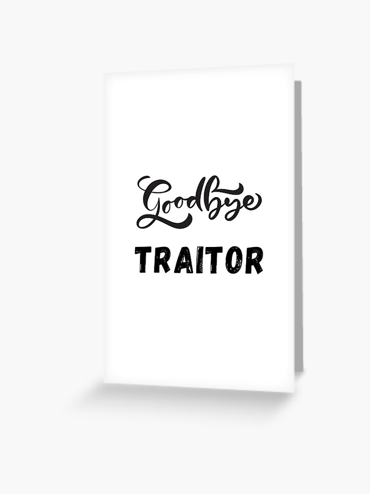 Traitor Definition Card Coworker Leaving Card Colleague 