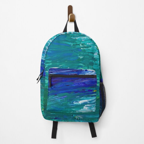 Item preview, Dark - abstract oil painting with soothing shades of dark blues and greens designed and sold by KarenRHarris.
