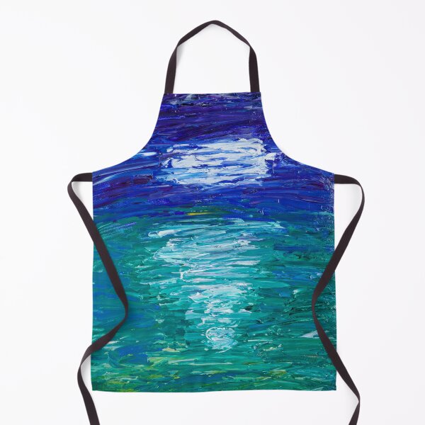 Item preview, Dark - abstract oil painting with soothing shades of dark blues and greens designed and sold by KarenRHarris.