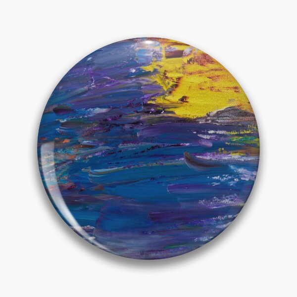 Item preview, Light - abstract oil painting with soothing shades of dark blues and greens designed and sold by KarenRHarris.