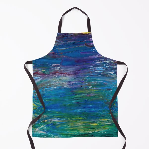 Item preview, Light - abstract oil painting with soothing shades of dark blues and greens designed and sold by KarenRHarris.