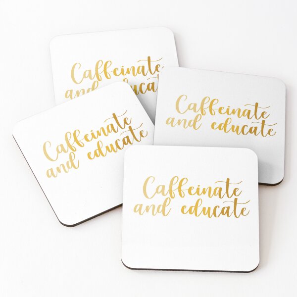 Item preview, Caffeinate and educate designed and sold by Daniellemakes.