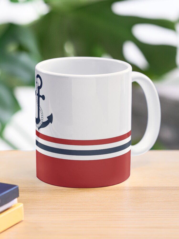 Red Nautical Anchor Cups