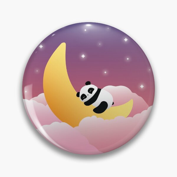 Item preview, Cute Sleeping Panda on Moon | Kawaii Animal Vector designed and sold by mschubbybunny.