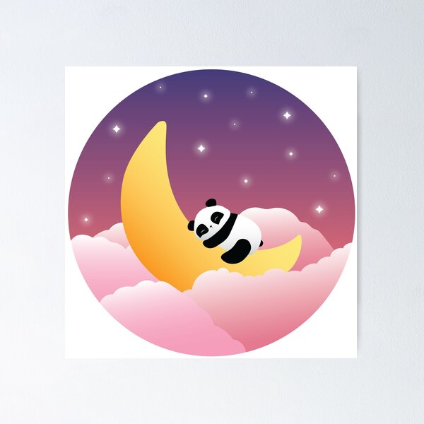 Premium Vector  Cute panda bear cartoon sleep on bamboo good night kawaii  animal