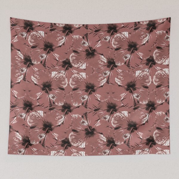 Item preview, Diseño de patrón de collage de flores de hibisco designed and sold by DFLC Prints.